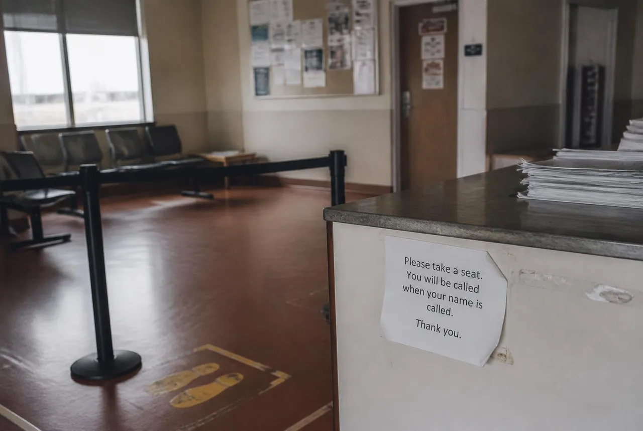 A person waiting beside a counter.